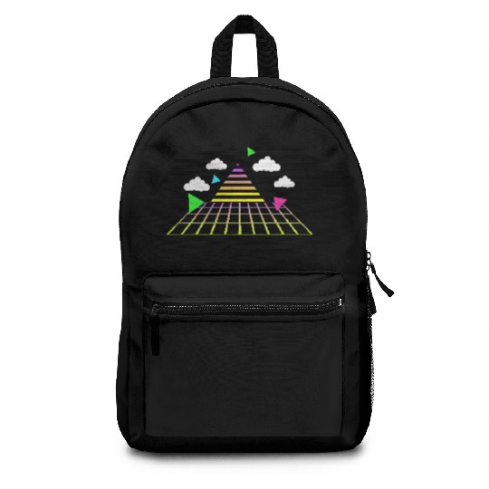Game 8-bit pixel retro style 90s. Backpacks