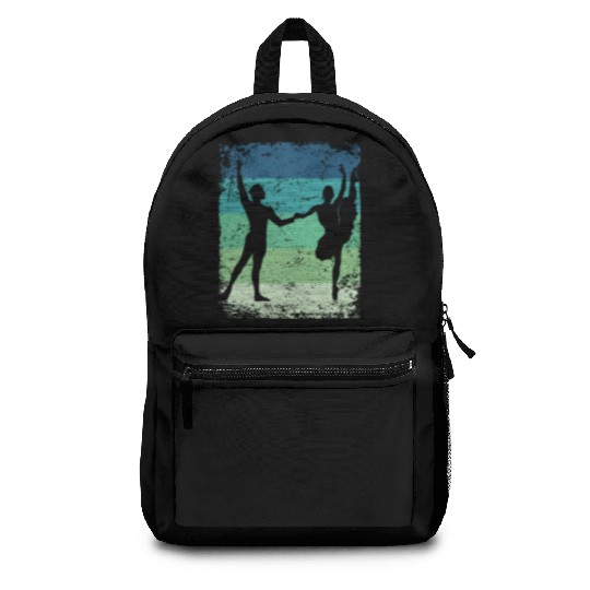 Ballet Dance Couple Vintage Ballerina Backpacks