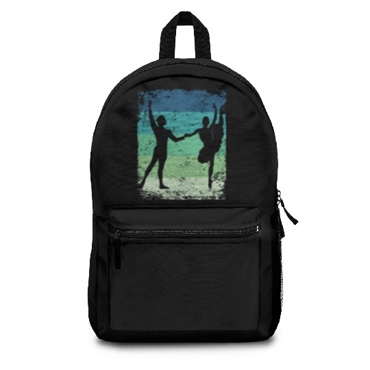 Ballet Dance Couple Vintage Ballerina Backpacks
