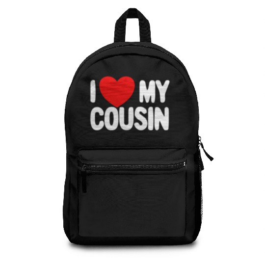 I Love My Cousin Red Heart Redneck Love My Cousin Backpacks