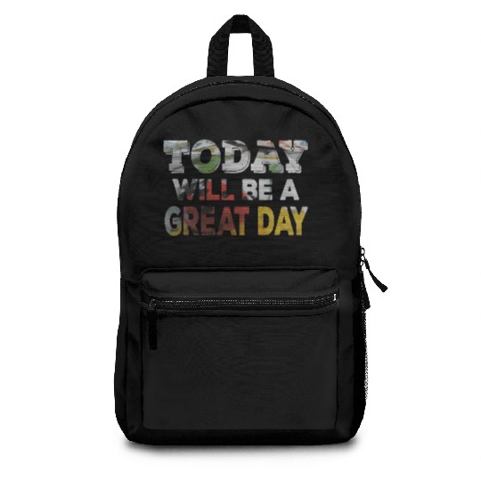 Today Will Be A Great Day Ladybug Inspirational Backpacks
