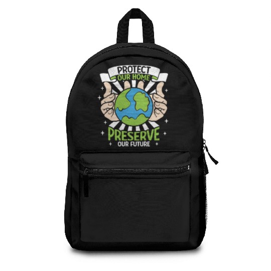 Climate Change Environmental Earth Day Planet Backpacks