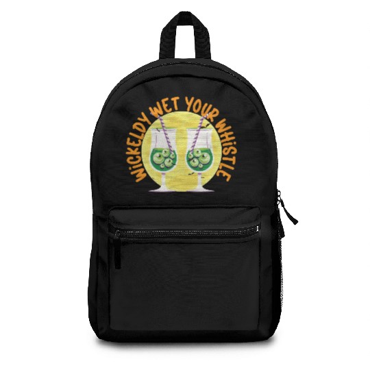 Wickedly Wet Your Whistle Bartender Halloween Backpacks