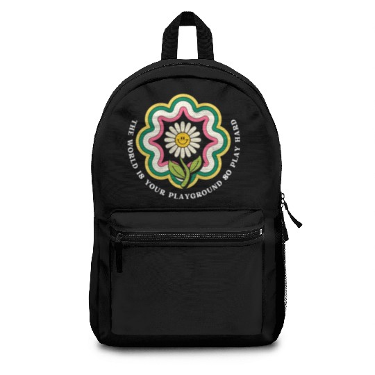 Flower Quote Playground Backpacks