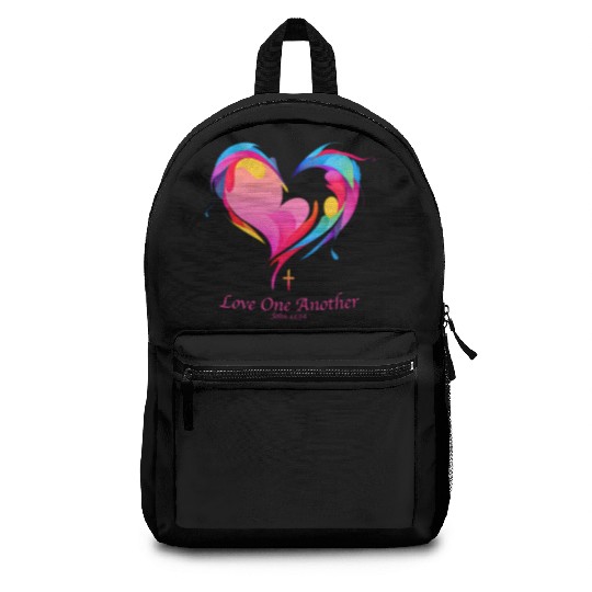 Love One Another Bible Verse John 13:34 Backpacks