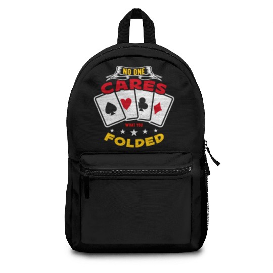 Classic Blackjack No One Cares What You Card Game Backpacks