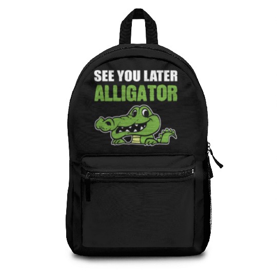 Later Alligator Outgoing Person Gift Backpacks