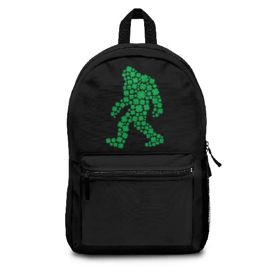 Clover Bigfoot St Patrick's Day Boys Shamrock Backpacks