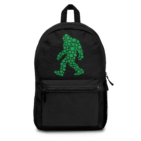 Clover Bigfoot St Patrick's Day Boys Shamrock Backpacks