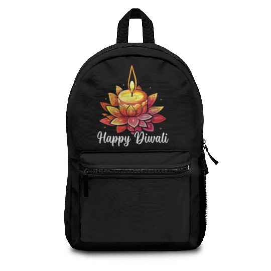 Happy Diwali Diwali Festival Indian Hindu Hinduism Backpacks