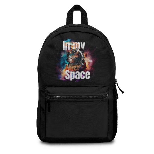 In my Mind Space Cat Astronaut Animal Pets Lover Backpacks