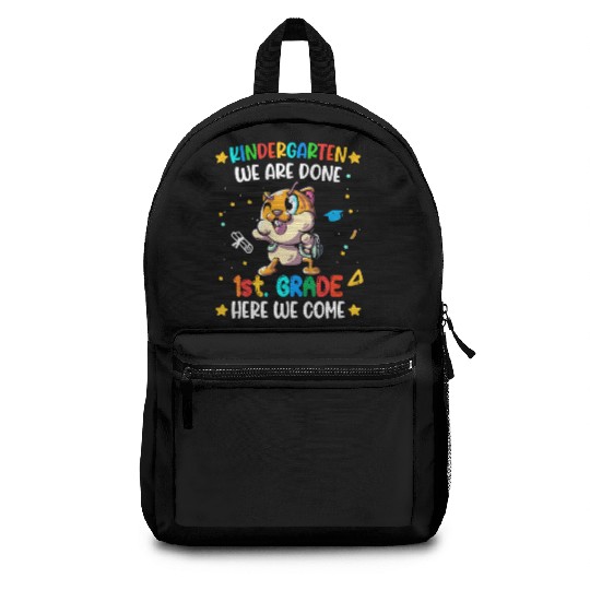 Kids Kindergarten We Are Done 1st Grade Backpacks