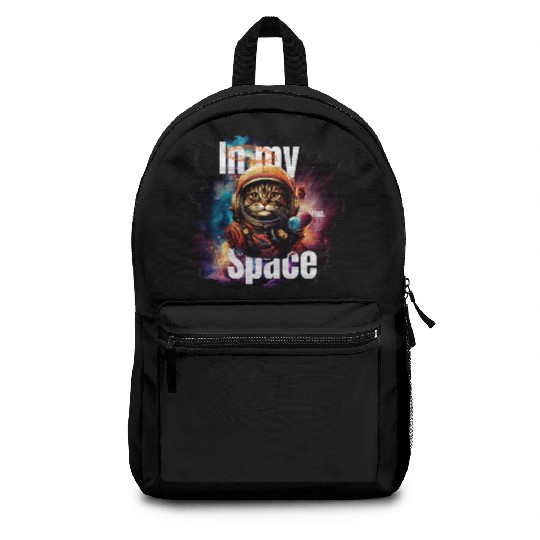 In my Mind Space Cat Astronaut Animal Pet Lover Backpacks