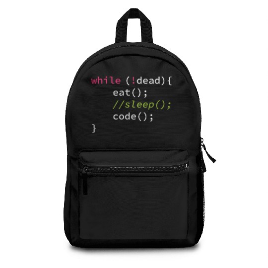 Funny Coding Computer Science Programmer Eat Sleep Backpacks