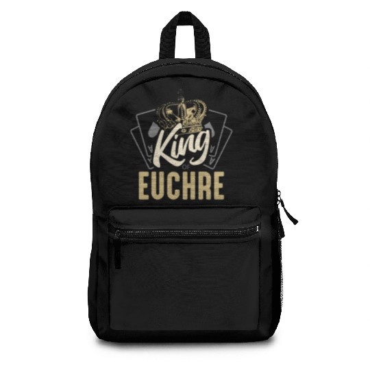 Euchre King Of Euchre Board Game Playing Cards Backpacks