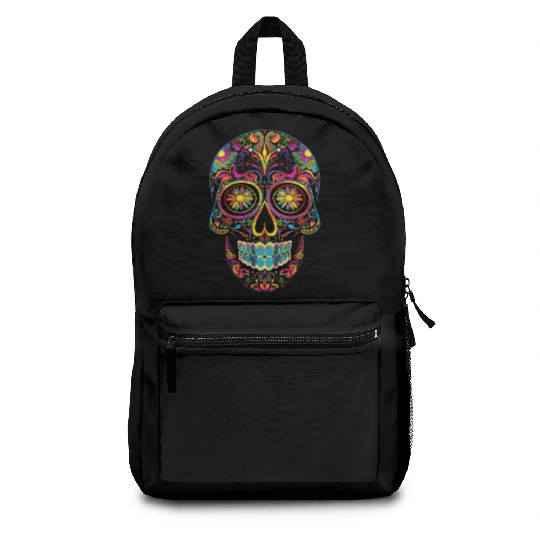Neon Sugar Skull: Jack Skellington Design Backpacks