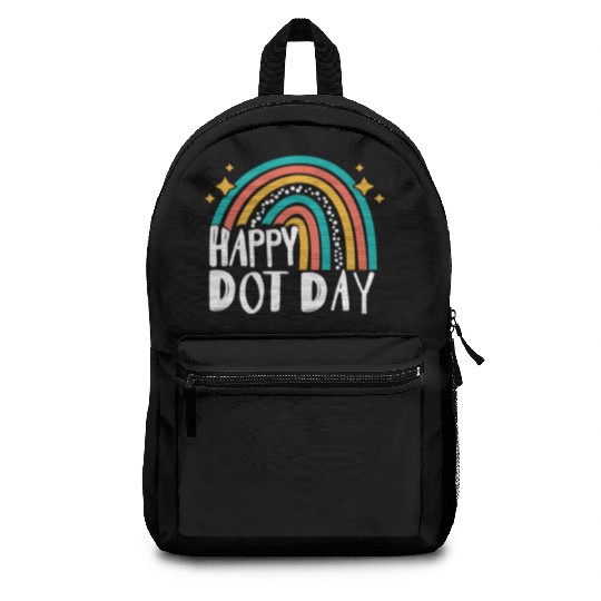 Happy Dot Day Rainbow Polka Dot International Backpacks