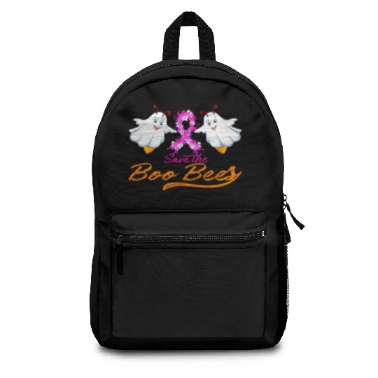 Fun Boobs Save The Boo Bees Breast Cancer Backpacks