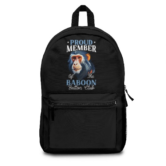 Baboon Monkey Lover Wildlife Animal Zookeeper Backpacks