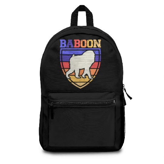 Baboon Monkey Lover Wildlife Animal Zookeeper Backpacks