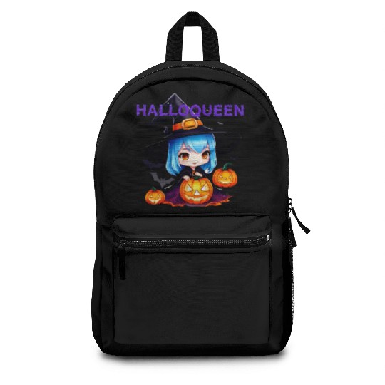 Hallo Light Blue Witch Backpacks