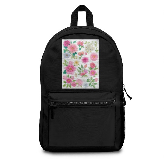 Lavender and Lilac Spring Flowers Backpacks
