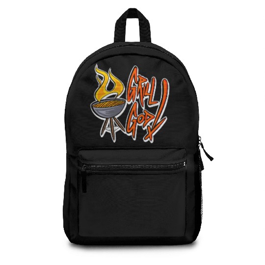Flame Grill God: Cartoon - Style BBQ Masterpiece Backpacks