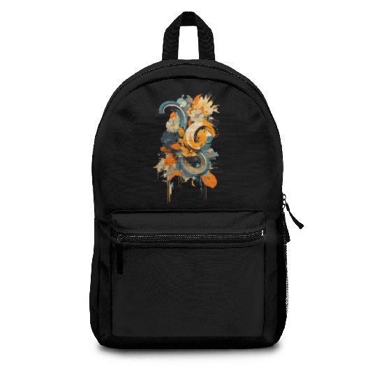 Abstract Banana Flower Backpacks