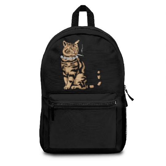 Cat Smoking Backpacks