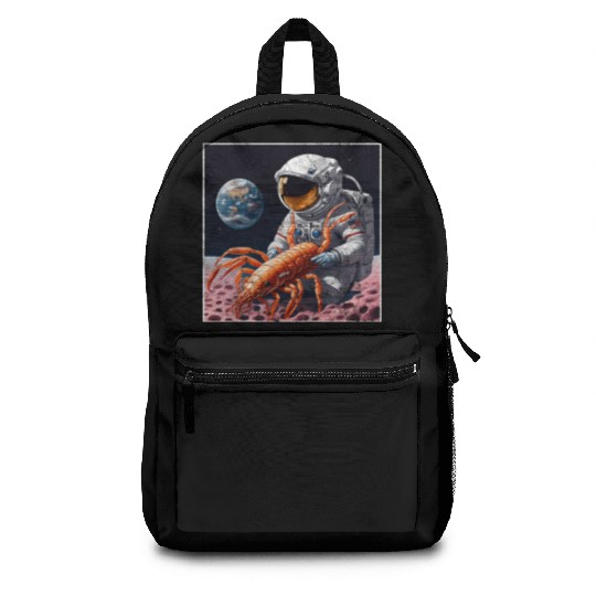 Astronaut in space with shrimp Backpacks