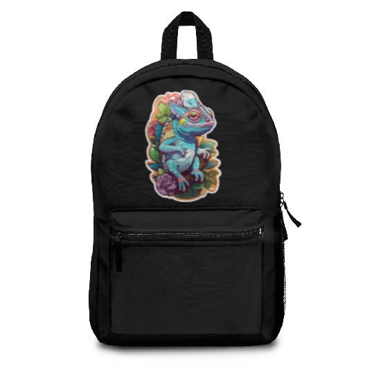 Chameleon kawaii Backpacks