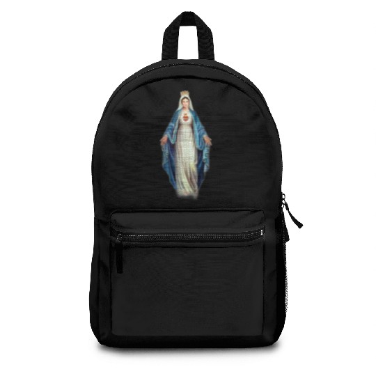 Virgin mary Backpacks