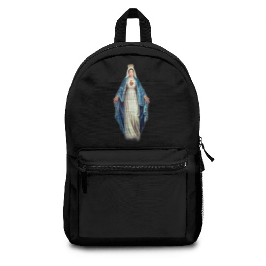 Virgin mary Backpacks