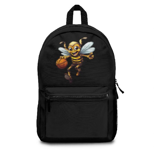 Laughing basketball bee Backpacks