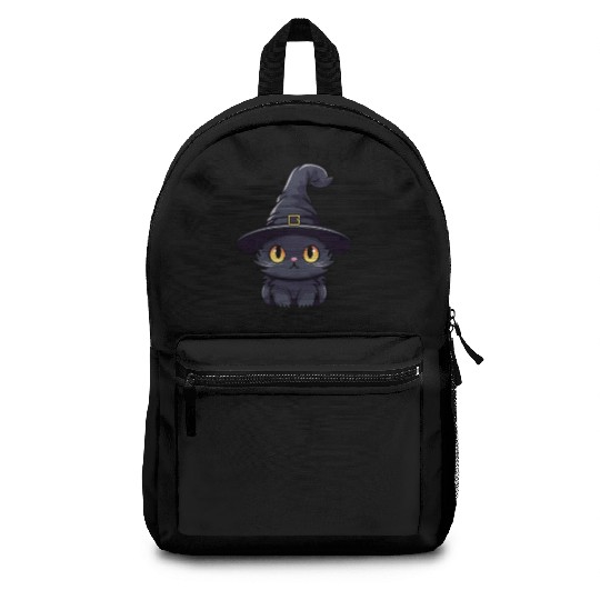 Wicked Cat Witch Funny Halloween Witch Backpacks