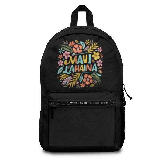 Maui Strong Lahaina Flower floral Backpacks