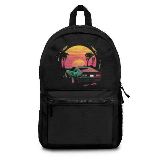Back to the '80s: Retro Wave Car Delight Backpacks