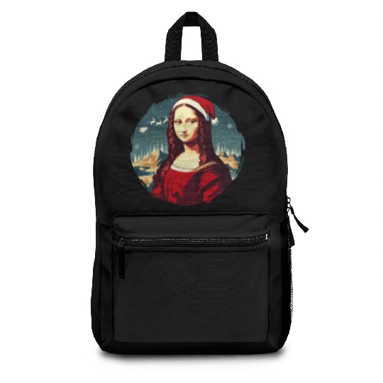 Mona Lisa Funny Christmas Art Backpacks