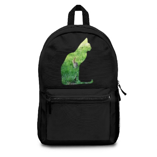 Cat Ate The Rabbit in The Grass Backpacks