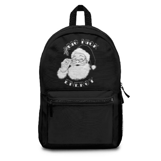 Big Nick Energy Tattoo Shop Santa Backpacks