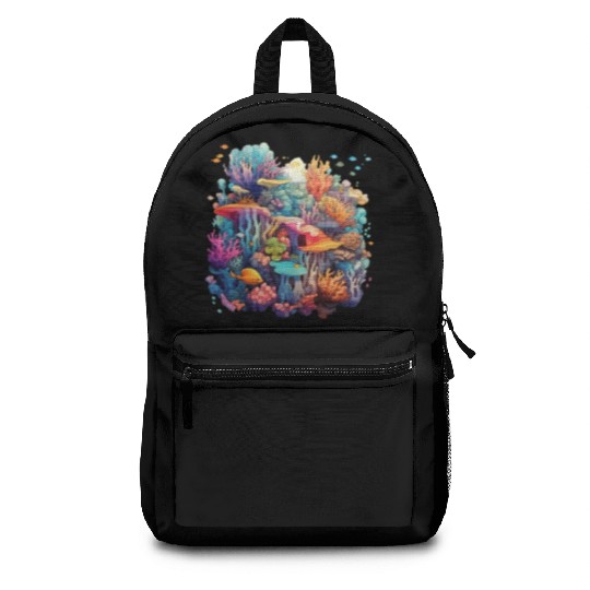 Coral Kaleidoscope: Nature's Mosaic Backpacks
