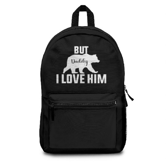 But Daddy I Love Him Retro Groovy Wavy Style Funny Backpacks