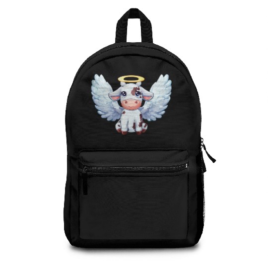 cow angel wings farm halo Backpacks