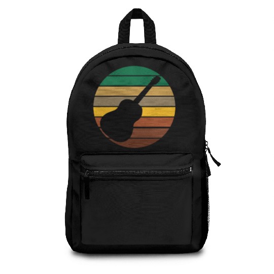 Guitar Music Retro Guitarist Backpacks