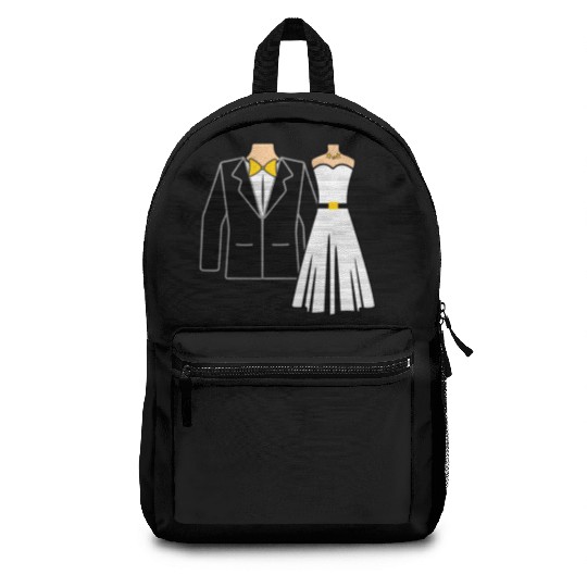 Wedding clothes bride groom Backpacks