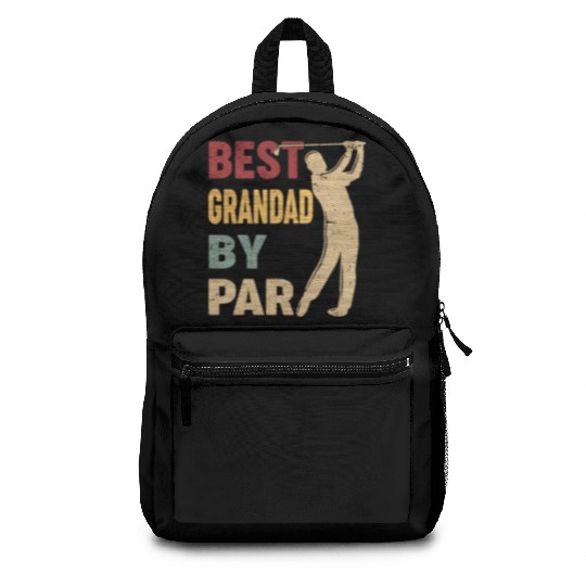 Best Grandad By Par Funny Golf Vintage Backpacks