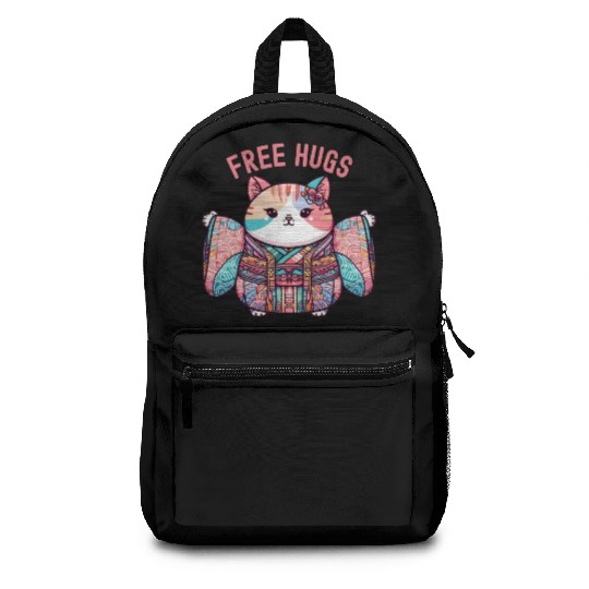 Free hugs from Japanese cat Backpacks