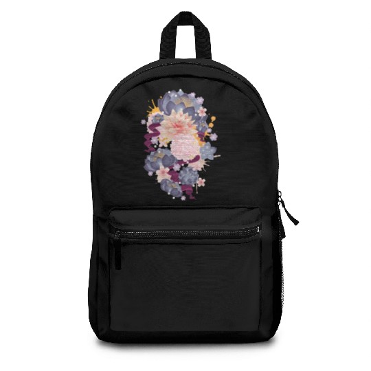 Composition of water lilies, hydrangeas & succulen Backpacks
