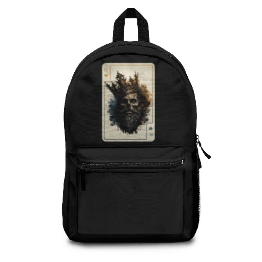 King of Hearts Creepy Card Game Poker Backpacks