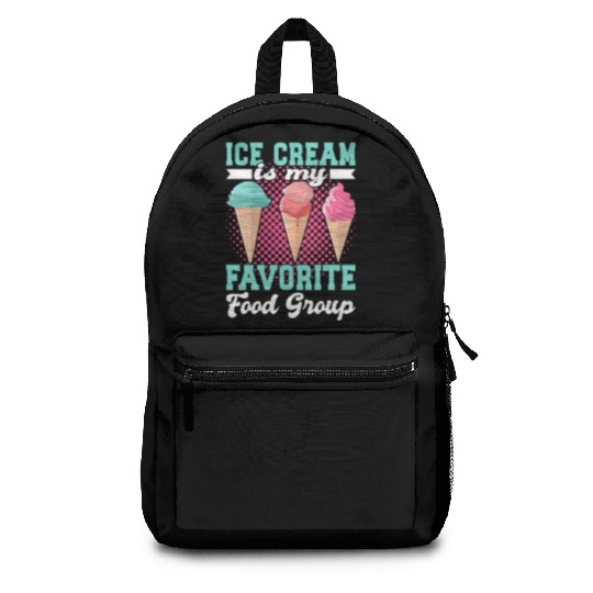 Ice Cream Is My Favorite Food Group 3 Backpacks
